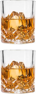 Set of 2 Crystal Whiskey Glasses - 11 oz Double Old Fashioned Tumbler, Perfect for Bourbon, Vodka, and Cocktails (Set of 2)