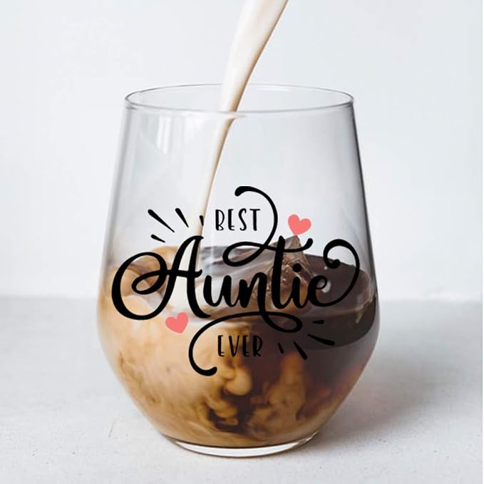 Perfectinsoy Best Aunt Ever Wine Glass - Image 3