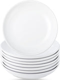 8 Pieces Ceramic Appetizer Plates, 6 Inch White Dessert Plates, Porcelain Small Dinner Plate, Lightweight Round Plate for Bread, Butter, Snack, Microwave & Dishwasher Safe