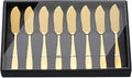 Buyer Star Butter Knives, 18/10 Stainless Steel 6.10 Inch Gold Cheese Spreader by BuyerStar