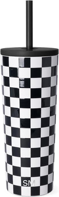 Simple Modern Iced Coffee Tumbler, Insulated | 24oz | Checkered | Reusable by Unknown