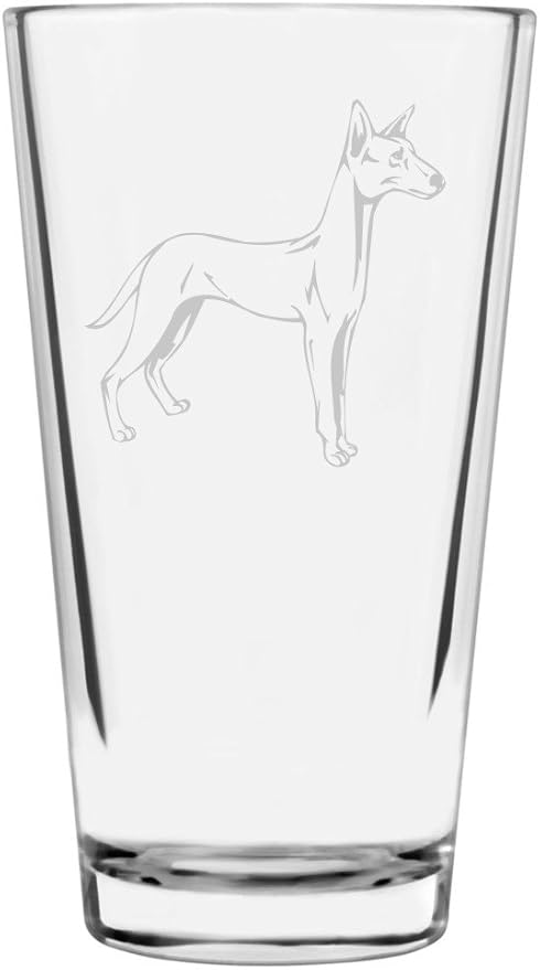Podenco Canario Custom Personalized Dog Themed Etched All Purpose 16oz Pint Glass