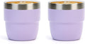 Zenbo 4 oz Espresso/Coffee Cups, Ceramic-Lined Double Wall Vacuum Insulated by Zenbo