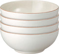 Denby - Heritage Atrium Cereal Bowls Set of 4-27.7oz Natural Ceramic Stoneware Tableware Set - Dishwasher Microwave Oven Safe - Scratch Chip Resistant - Everyday Dinnerware Soup, Dessert Bowls