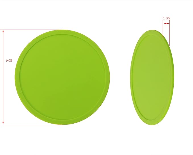 ONLYKXY 3 Pieces 3.93 Inch Silicone Coasters, Round Coasters - Image 2