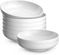 Quatish 35oz Pasta Bowls Set of 8, 8.5" Large Salad Bowls Soup Bowl for Kitchen, Microwave & Dishwasher Safe, Porcelain Wide and Shallow Serving Bowl, White Dinner Plates, Dinnerware Set, Gift