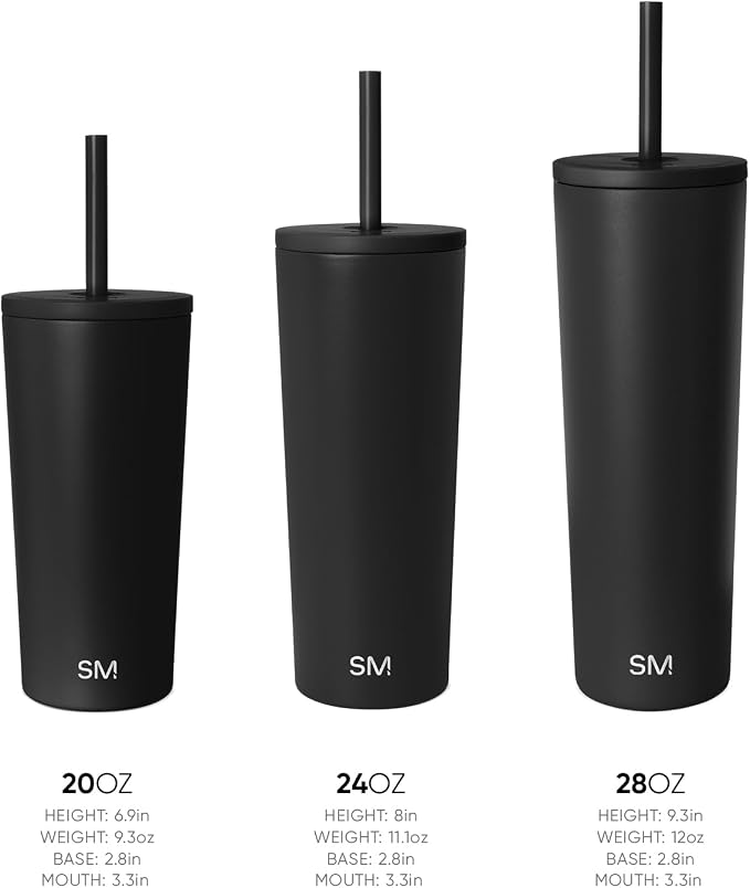 Simple Modern Iced Coffee Tumbler, Insulated | 24oz | Cream | Reusable - Image 3