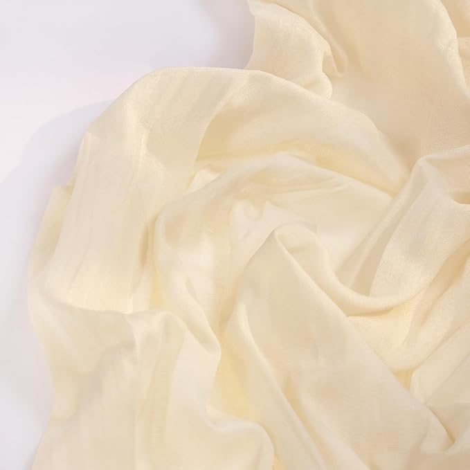 DeZerlor Beige Cheesecloth Table Runners 10 Pack Summer Boho Runners | - Image 3