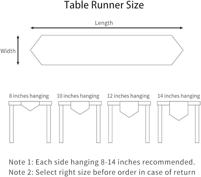 ARTABLE Off White Farmhouse Fabric Table Runner Finished Edge 16 x 104 Inch | - Image 6