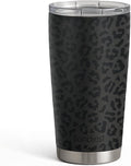 SANDJEST Leopard Print Tumbler 20oz Stainless Steel Insulated, Bow Gifts by SANDJEST