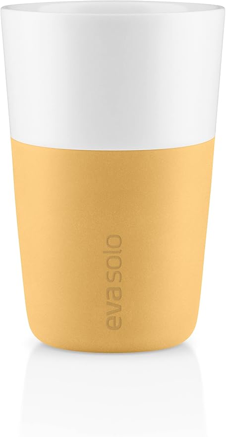 Eva Solo | 2 Cafe Latte Tumbler Mugs | 12 oz Porcelain Coffee Cup Tumblers by EvaSolo