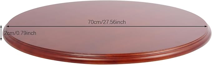 27.56in Wooden Lazy Susan, 360°Rotating Dining Table Turntable, Large Serving Tray Organizer for Family Dinners Banquets Restaurants Kitchen Dining Room