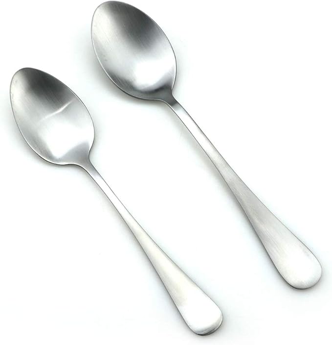 JASHII Modern Royal 5 Pcs Matte Silver 18/10 Stainless Steel Utensils Cutlery Dinnerware Set w/Drinking Straw, Knife Fork and Spoon Flatware Set for Wedding Festival Christmas Party Service for 1