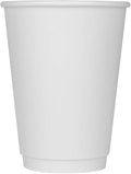 Karat 12 oz Double-Wall Insulated Coffee Cup White Disposable Paper Hot Cup by Karat