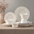 4-piece set, ceramic tableware set, relief plate and bowl set, microwave and by Unknown