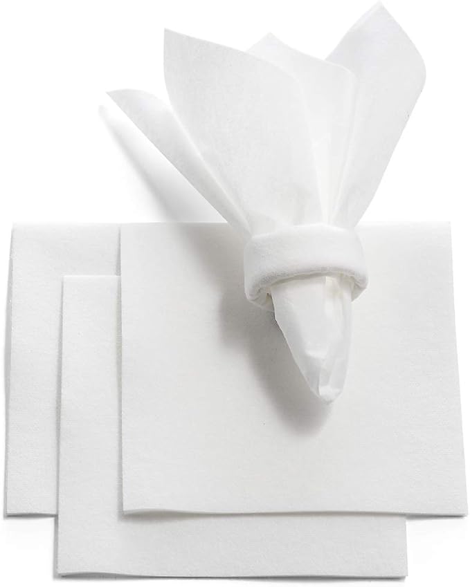 BloominGoods Disposable Linen-Feel Dessert and Beverage Napkins - Made In USA, Soft and absorbant cocktail Paper Napkins For Bar, Restaurant, Café, wedding Or Parties (200-Pack)