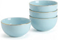 Cereal Bowls, 24 oz Ceramic Bowls Set of 4, Stoneware Bowl Set by Tikooere