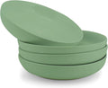 Elanze Designs Bistro Glossy Ceramic 8.5 inch Shallow Pasta Dinner Bowls Set of by ElanzeDesigns