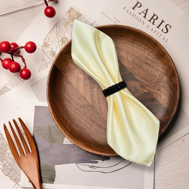 Meplait Napkin Rings Set of 12, Boho Napkins Holders Ring - Image 4