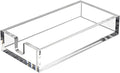 HIIMIEI Acrylic Napkin Holder for Bathroom, Acrylic Guest Towel Holder, Bathroom Napkins Guest Disposable Holder, Hand Towel Tray for Kitchen, Parties, Weddings, Party, Hotel, Restaurant（Clear）