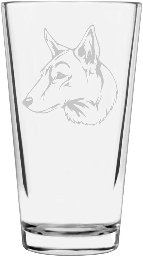 Saarloos Wolfdog Custom Personalized Dog Themed Etched All Purpose 16oz Pint Glass