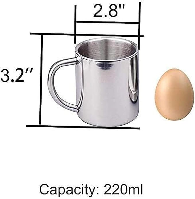 IMEEA Small Espresso Mug 7.5oz Double Wall Stainless Steel Cups - Image 3