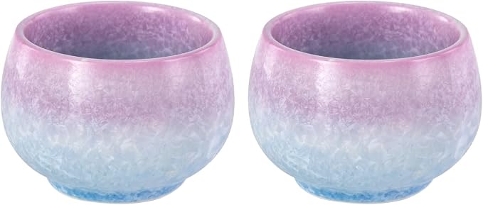 KAMMAK Japanese Tea Cups, 6.7 Oz Small Handmade Ceramic Teacups, Loose Leaf and by KAMMAK