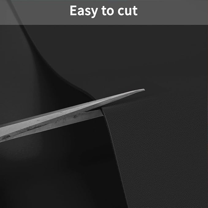 Leather Nightstand Cover,1.8mm Thick,15.75x23.6 Inch end Table Cover,Side Table Cover,Bedside Table Cover,Bedside Tablecloth.(Black+Black,15.75x23.6)