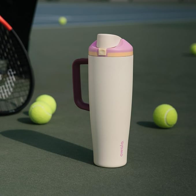 Owala FreeSip Tumbler Stainless Steel Water Bottle 40 oz Iced Breeze | - Image 6