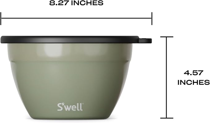 S'well Stainless Steel Salad Bowl Kit, Mountain Sage, Comes - Image 4