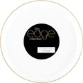 [30 Pack 6.3''] White Plastic Party Plates With Gold Rim Edge Collection Premium heavyweight Elegant Disposable Tableware Dishes