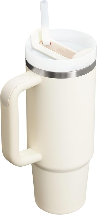 STANLEY Quencher H2.0 Flow State Tumbler, 30 oz, Cream 2.0 | Handle and Straw | - Image 2