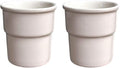 Ceramic Coffee Mug, 220ml Minimalist White Latte Cup, Microwave and Dishwasher by Boxonly