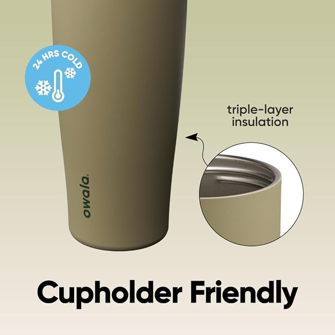 Owala FreeSip Tumbler Stainless Steel Water Bottle 40 oz Off Road | - Image 4