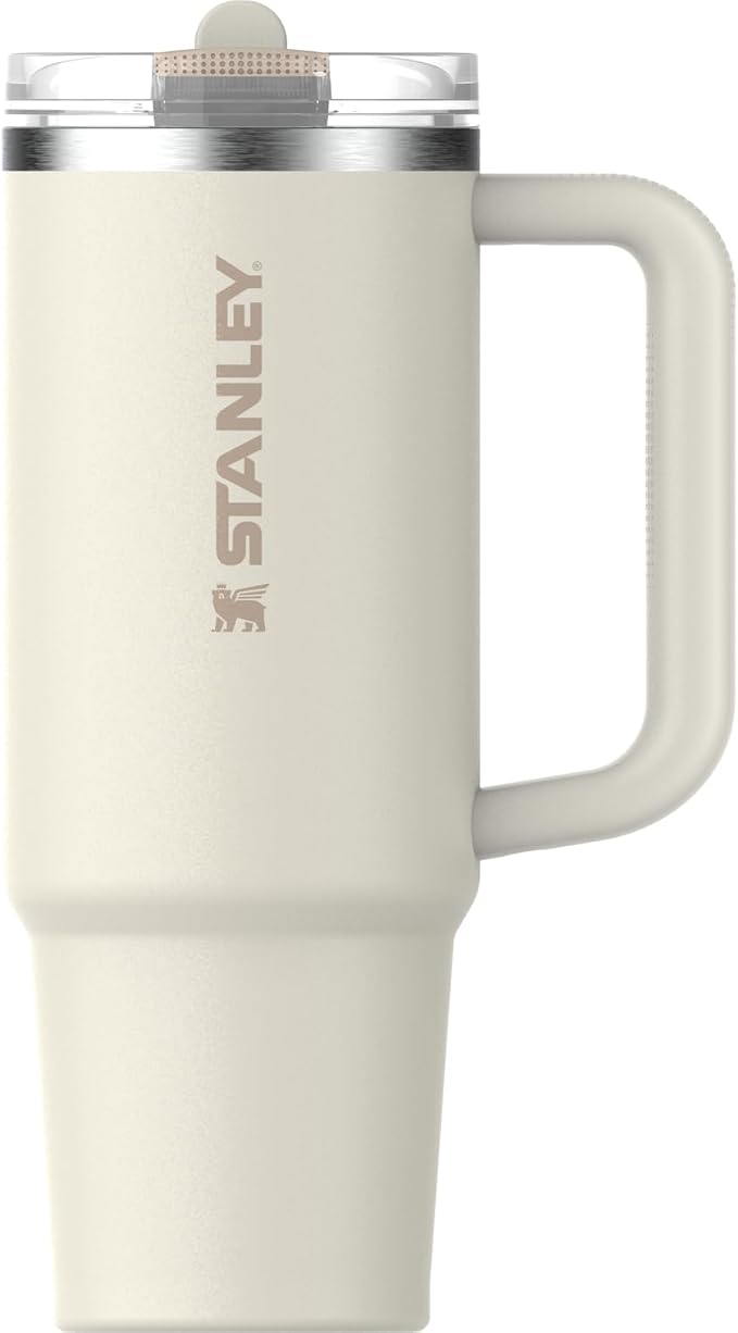 STANLEY Quencher ProTour Flipstraw Tumbler, 30 oz, Cream | Built-In Straw & by Unknown