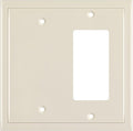 Henne Bery Modern Edge Decorative Wall Plate Switch Plate Outlet Cover, Durable Solid Zinc Alloy (Blank/Decorator, Light Almond)