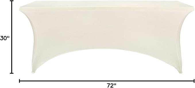LZY Spandex Fitted Stretch Table Cover for 6 ft or 4ft or 8ft Folding Table, Rectangular Cocktail Tablecloth, Perfect for Party or Banquet
