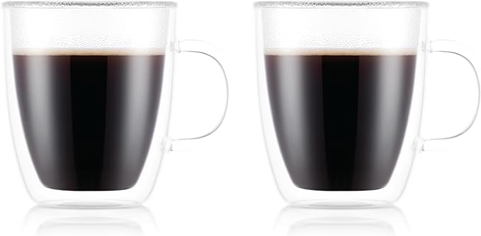 Bodum 15oz Bistro Double Wall Insulated Mug, High-Heat Borosilicate Glass - Image 2