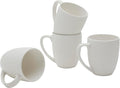 Tabletops Gallery 4 Piece Embossed White Chip Resistant Porcelain Mug Set | by TabletopsGallery