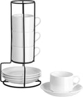 Espresso Cups Set of 4, 4oz Stackable Coffee Cups by MEICHU