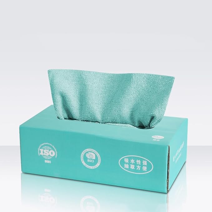 20 Pieces/Box Kitchen Wash Cloths for Dishes,Multi-use Cleaning Cloths Towels,Disposable Towel Cloth,Kitchen Specific Dishwashing Cloth,Disposable Cleaning Cloths Quick Dry,7.87x7.87inch (blue)