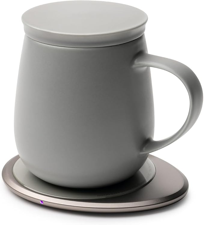 Ui 3 Self-Heating Mug Set – Soft Gray | 12 fl oz / 355 mL Ceramic Coffee & Tea - Image 2