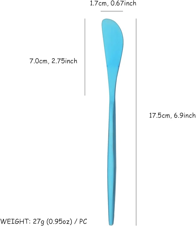 10 Pcs Blue Cheese Spreader Knife, Stainless Steel Butter Spreader Serving - Image 6