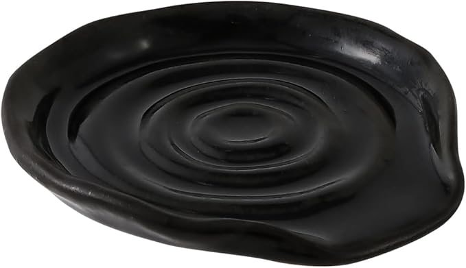 Spoon Rest for Stove Top, Black Ceramic Spoon Holder for Counter, Modern Farmhouse Decor Accessories for Spatula, Spoons or Tongs Gifts for Women Mom