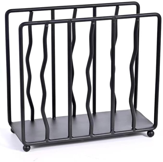 Modern Standing Napkin Holder for table, Black Metal, Tabletop Paper Napkin Dispenser for Coffee Filter Holder Kitchen, Dining Room, Outdoor.