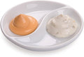 Restaurantware 3.5 Inch Sauce Plates 10 Microwave-Safe White Sauce Dishes - 2 Compartments Oven-Safe White Porcelain Small White Dishes Chip-Resistant For Sauces