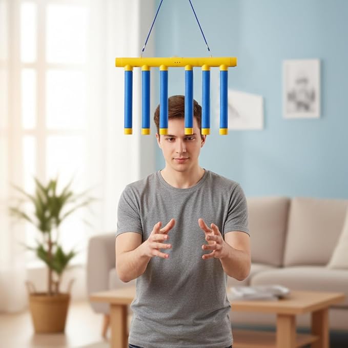 Reflective Drop Stick Challenge Game, Hand Eye Coordination Reflex Training Toy, 3 Adjustable Speed Modes, Catching Sticks Game for All Ages (Blue)