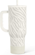 SANDJEST Zebra Skin 40oz Slider Tumbler by SANDJEST