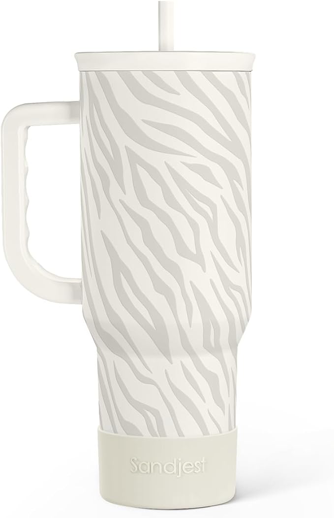 SANDJEST Zebra Skin 40oz Slider Tumbler by SANDJEST