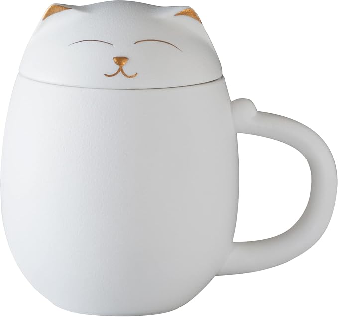 HEER Cat Ceramic Tea Mug 13.5oz by HEER